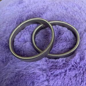 Stretchy Silver Bangles (2)